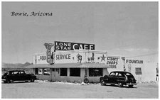 Bowie Arizona Lone Star Cafe Phone Sign Postcard COPY #83003