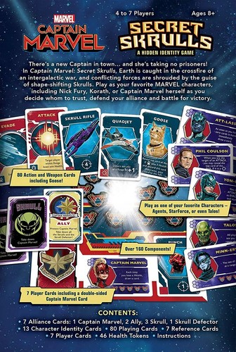 Marvel Game, Usaopoly, Captain Marvel Secret Skrulls Board Game New & Sealed - Picture 4 of 4