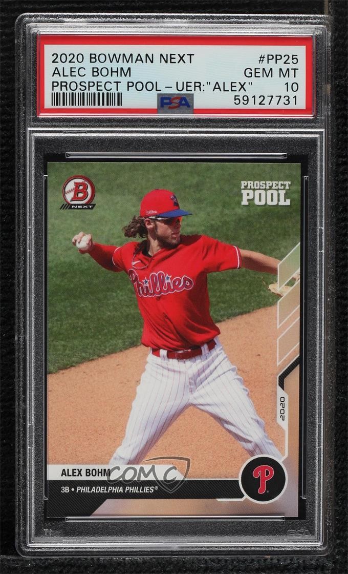 2020 Bowman BOWMAN NEXT PROSPECT POOL UER:"ALEX" #PP25 Alec Bohm front