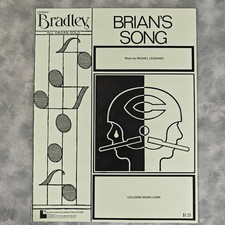1972 Brian's Song Organ Solo Sheet Music Michel Legrand Bradley Colgems TV Movie