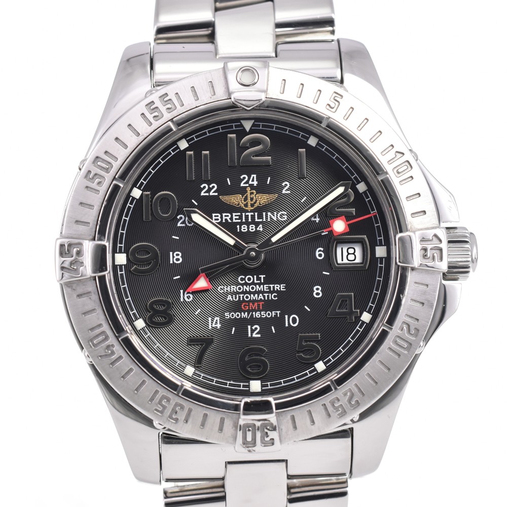 BREITLING Colt GMT A32350 Date black Dial Automatic Men's Watch C#144393