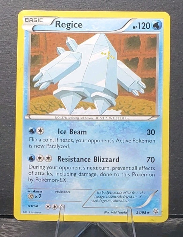 Pokemon 24/98 REGICE Rare  XY Ancient Origins trading card EX/NM