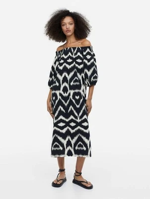 H&M Off Schoulder Kleid Sommer Kleid Gr. M Neu - Bild 1 von 3
