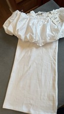 Zara White Off-Shoulder Ruffle Chemise