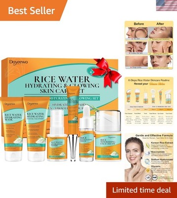 Luxury Self-Care 6-Piece Set   Hydrating Skincare with Fiery Korean Rice Extract