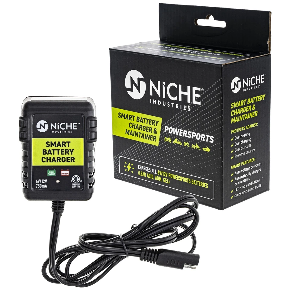NICHE Battery 12Volt 750mA Automatic Charger Maintainer Snowmobile Battery - Image 3 of 4