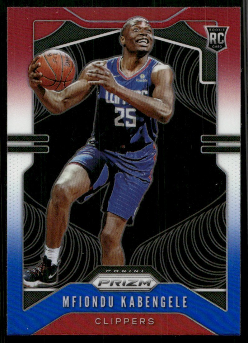 2019-20 Panini Prizm Red/White/Blue Prizm Mfiondu Kabengele RC #271 *A*