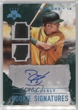 2017 Diamond Kings DK Rookie Signatures Holo Blue 19/25 Ryon Healy Auto mx0