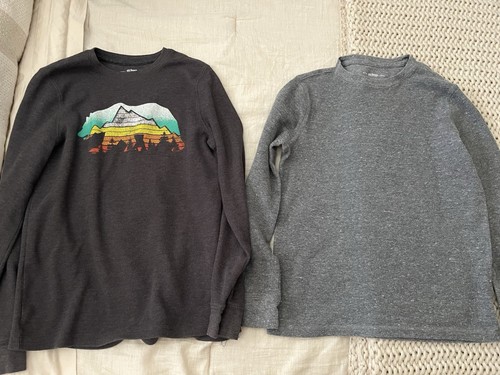 Lot 4 Urban Pipeline Boy's Thermal Tops Navy Blue, Blue, Gray, Mountains Large - Picture 2 of 7