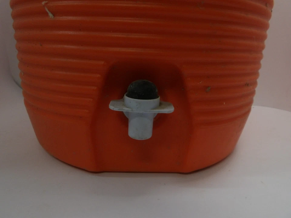 Enfriador de agua Rubbermaid vintage 1996 naranja de 2 galones Foto 3 de 4