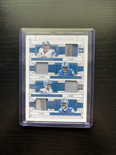 2025 National Treasures Football Goff St Brown Hutchinson Joseph #NQM-DET 25/99