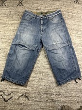 Y2K Baggy Cargo Jeans Shorts 36 Gold Label Men s Baggy Shorts Big Cargo Pockets