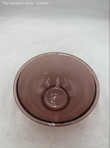 Pyrex Cranberry Amethyst Glass Round Shape Kitchenware Mixing Bowl