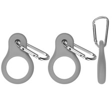 Water Bottle Hanging Buckle Clip 3PCS - Grey - Silicone - 3.34IN Outdoor