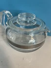 VTG Pyrex Flameware Glass Tea Pot Coffee 8446 And Lid 7756 USA Made 6 Cup
