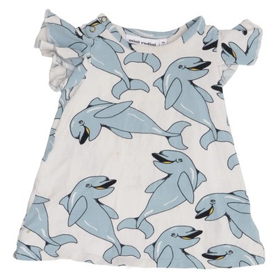 Mini Rodini, Kleid, Größe: 74, Blau/Weiß, Elasthan/Bio-Baumwolle, Sonstiges #GEl