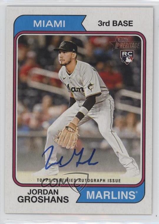2023 Topps Heritage Real One Auto Jordan Groshans #ROA-JGR Rookie Auto RC 4z8