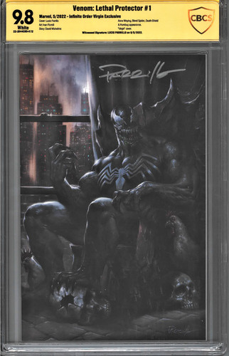 Venom Lethal Protector #1 (2022) Infinite Order Virgin CBCS 9.8 Signed Parrillo