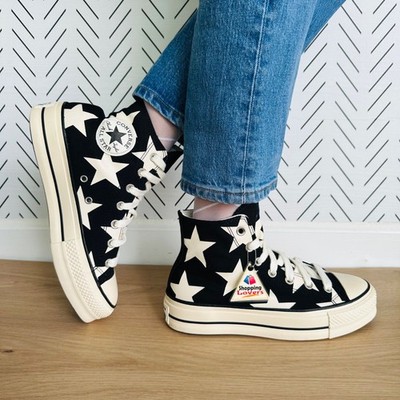  Converse Chuck Taylor All Star Lift Platform Hi Large Stars 10.5 Shoes A09903C 