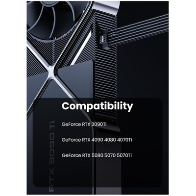 16pin GPU Cable to 3X 8 Pin PCIe Extender - 30cm