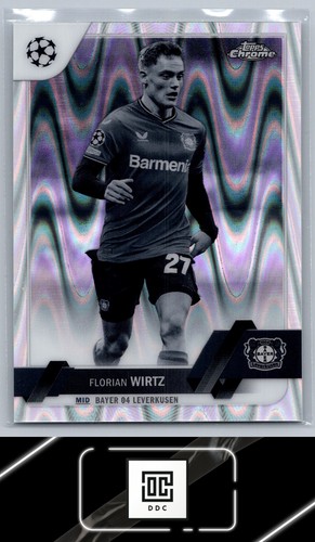 2022-23 Topps Chrome #27 Florian Wirtz Black & White Ray Wave Refractor