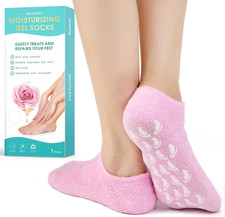 Moisturizing Silicone Gel Socks, 8.66 Inches, for Dry Cracked Feet