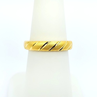 #ad #ad 22K Gold Band Ring Genuine Hallmarked 916 – Elegant Textured Design Size 6.5 $688.75