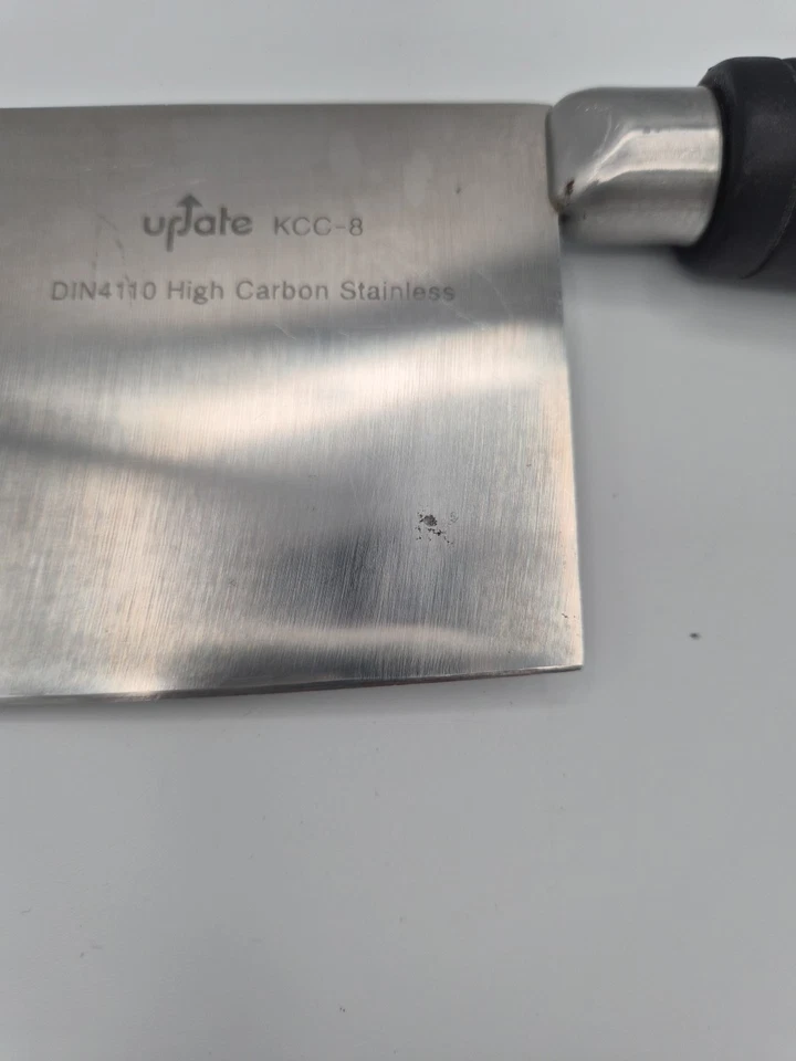 Cuchillo de chef chino Update International KCC-8 8" de acero inoxidable Foto 3 de 4
