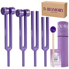 Tuning Forks for Healing Set   Includes 4 Frequency Tuning Forks 128Hz, 136.1...