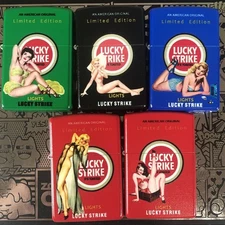 1 Set of 5 units Of Matte Lucky Strike For Collection Zippo Lighter US Shipping