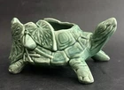 Vintage Mid Century MCCOY Pottery RARE Turtle Planter Green Turtle Ceramic Pot