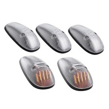 5PCS Amber Clear Lens LED Cab Roof Lights Compatible A2:Clear Lens Amber Light