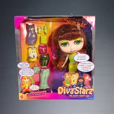 VINTAGE 2000 MATTEL DIVA STARZ TALKING SUMMER TALKS MOVES+RESPONDS DOLL #27496