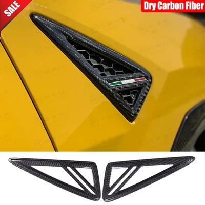 Dry Carbon Fiber Side Body Fender Air Vent Cover For Lamborghini URUS 2018-2023