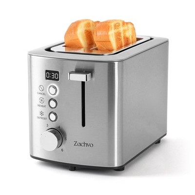 2 Slice Toaster with Wide Slots for Bread & Bagels Stainless Steel Toaster with