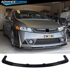 Fits 06-11 Honda Civic 4dr Mugen Rr Style Abs Unpainted Front Bumper Lip Spoiler