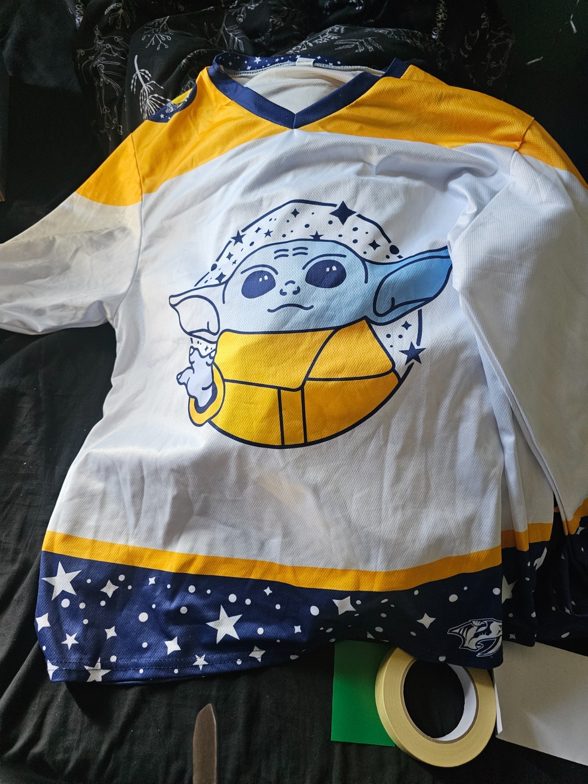 nashville predator starwars jersey size medium (grogu)