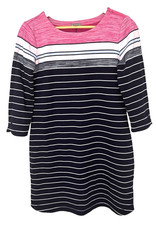 T by Talbots Blue White Striped Scoop Neck Long Sleeve Dress Size Smal P