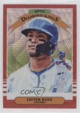 2019 Panini Donruss Optic Diamond Kings Red Wave Prizm Javier Baez #22 3b3
