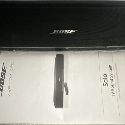 Bose Solo TV Sound System 2.0 Wired Black w/ Optical, Coaxial & Stereo RCA