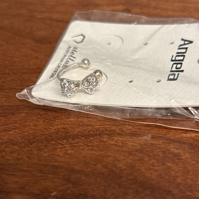 Angela Bow tie Austin Crystal Stellux Bellybutton Nose Ring