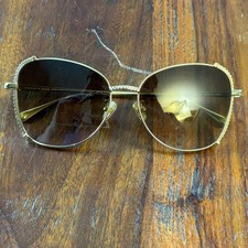 Charles & Keith Gold Butterfly Swarovski Crystal Sunglasses CK3-71280532 Brown