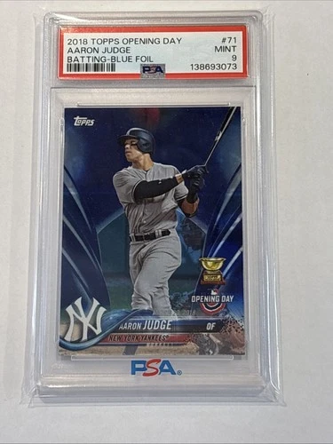 Aaron Judge 2018 Topps Opening Day Rookie Cup Yankees # 71 Blue Foil PSA 9 🔥🔥