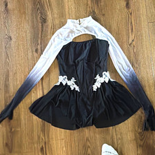 Revolution Dancewear Girls Ice Skating Colorblock Mesh Dress SA RC24585