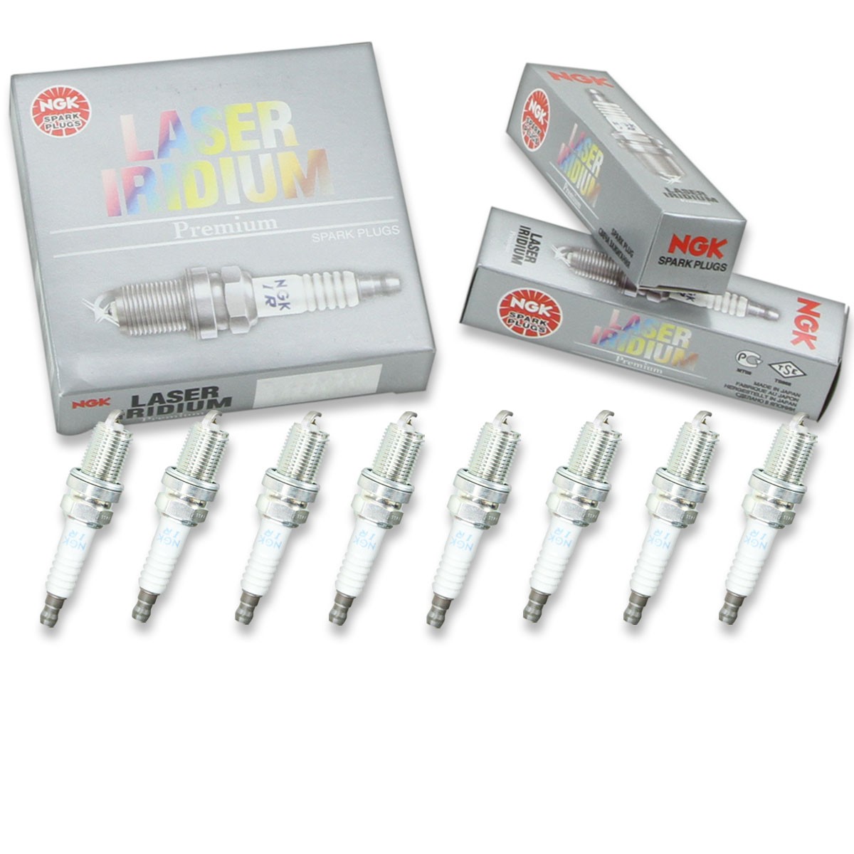 8 pc NGK Laser Iridium Spark Plugs for 1998-2009 Jaguar XJ8 4.0L 4.2L V8 of