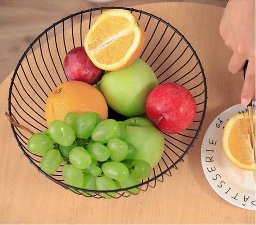 Black Wire Fruit Basket Fruit Bowl Kitchen Fruit Basket Stand Fruit Bowls for... - Afbeelding 3 van 6