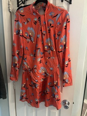 Self-Portrait Women's Red Botanical Floral Dress 4