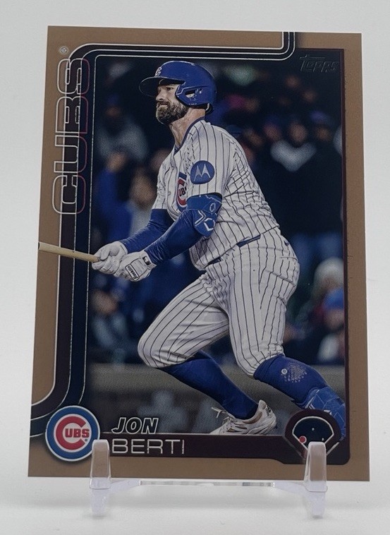 2025 Topps Update Series Jon Berti Gold /2025 #US139 Cubs