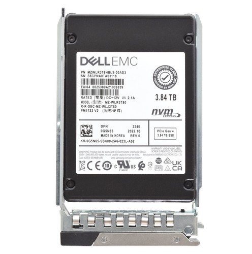 Dell Samsung PM1733 V2 2.5" 3.84TB Gen 4 NVMe SSD Drive - G5N65 MZ-WLR3T80