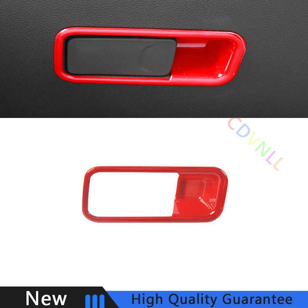 Ajuste para Jeep Compass 2017-2020 rojo brillante copiloto caja de almacenamiento mango tazón moldura